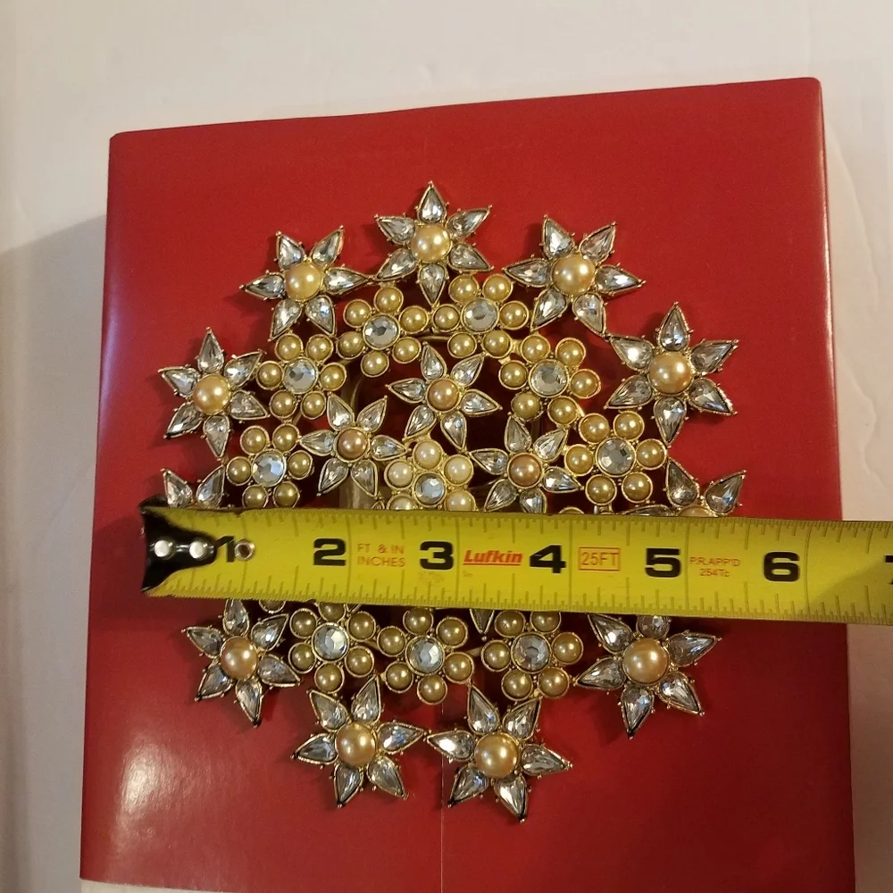 Pottery Barn Gold Jewel Snoflake Tree Topper New